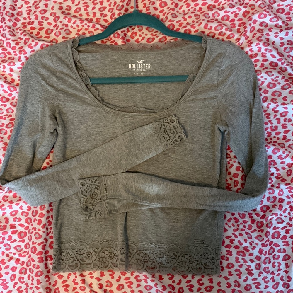 Hollister baby tee long sleeve